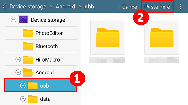 How to install apk and transfer OBB folder 