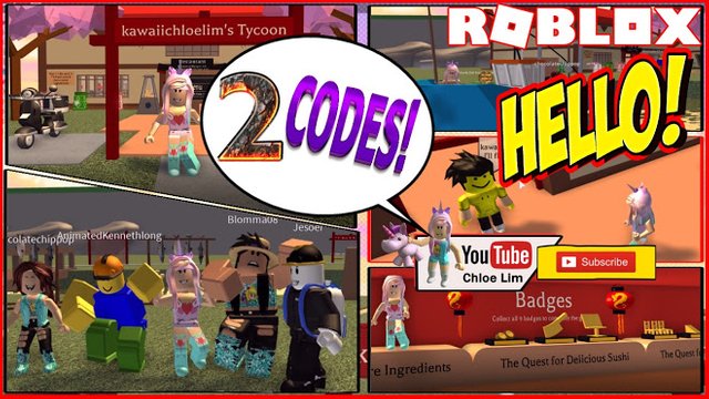 Roblox Gameplay Sushi Tycoon 2 Codes Making And Serving Sushi In My Sushi Restaurant Steemit