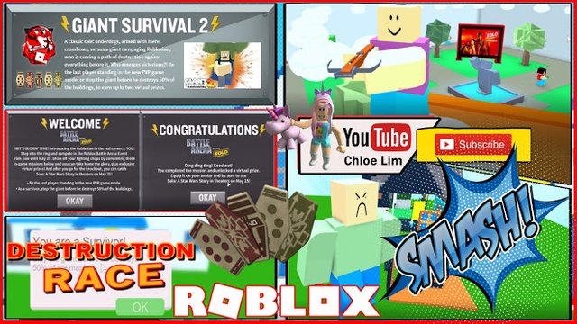 Roblox Gameplay Giant Survival 2 Event Giant Square Noob And Event Item Sabacc Playing Cards Steemit - giant roblox