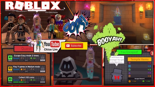 Roblox Gameplay Temple Thieves Fun Team Work Obby And Shout Out Warning For Sudden Loud Screams Steemit - roblox obby play online
