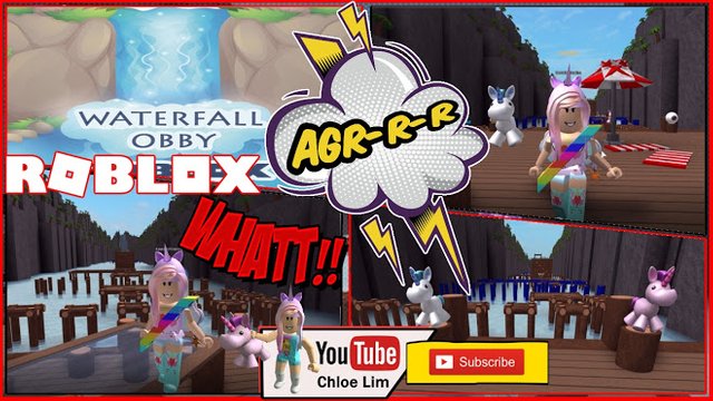 Roblox Waterfall Obby Gameplay! I almost RAGE QUIT! NEVER GIVE UP! Loud Warning!