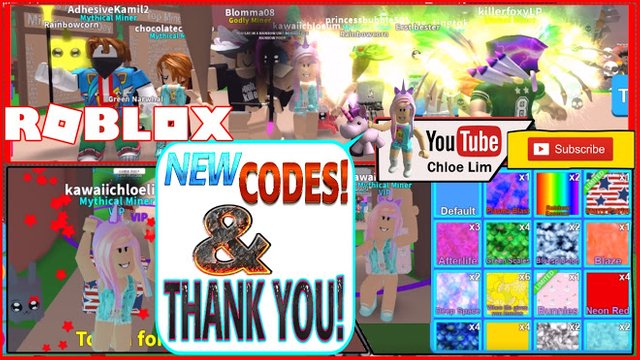 Roblox Gameplay Mining Simulator Mythicals New Codes And Cringy Thank You For 2000 Subscribers Steemit