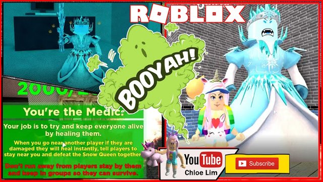 Roblox Gameplay Destroy The Snow Queen Can We Do It I Am Medic And Snow Queen Steemit - destroy roblox