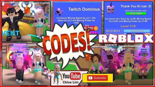 Roblox Gameplay Mining Simulator 5 Codes Twitch Codes Big Shout Out Gem Specialist Quests Loud Warning Steemit