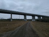 park road by Sycamore Creek, Del Rio, Texas