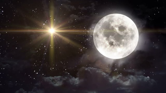 Image result for full moon with stars