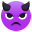 angry face with horns