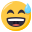 smiling face with open mouth & cold sweat