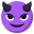 smiling face with horns