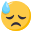 face with cold sweat