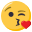 face blowing a kiss
