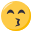 kissing face with smiling eyes