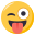 face with stuck-out tongue & winking eye