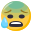 face with open mouth & cold sweat