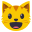 smiling cat face with open mouth