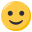 slightly smiling face