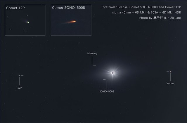 Total Eclipse and Comets