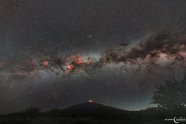 Mount Etna Milky Way