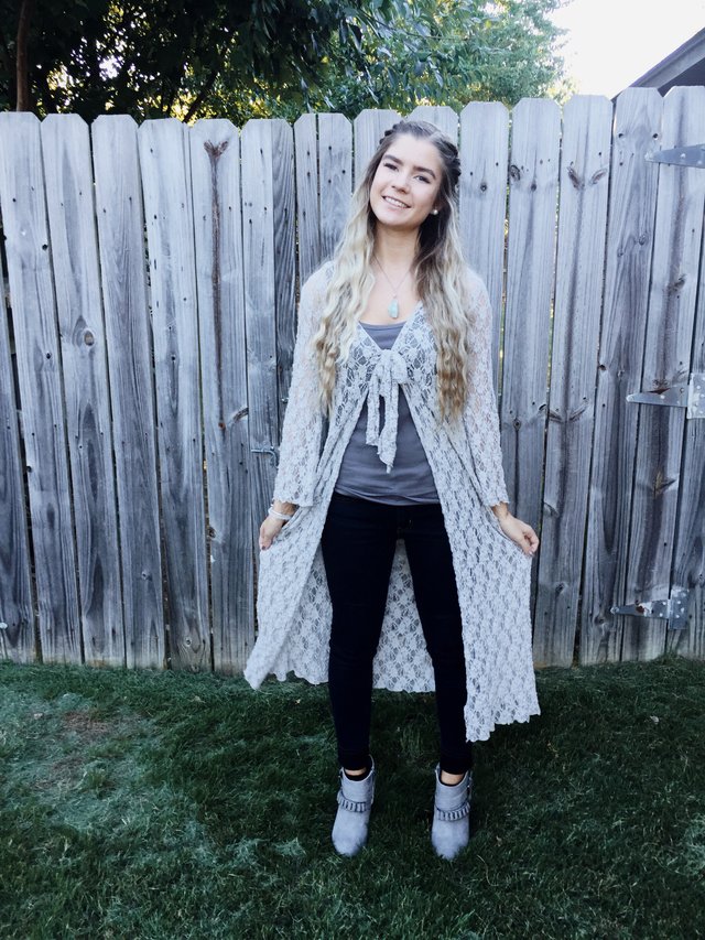 Gray outfit