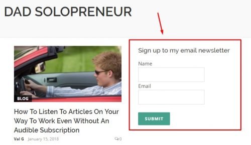 Sign Up to Dad Solopreneur's free newsletter