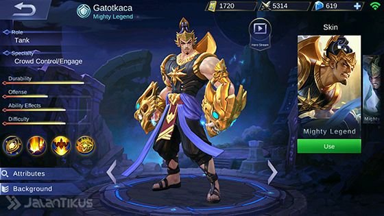 Gatot Kaca Hero Origin Indonesia At Mobile Legends Steemit