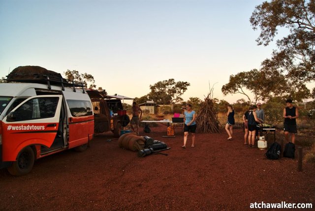 Pour cette deuxième nuit, toujours au milieu de la pampa mais dans un camping avec sanitaires !