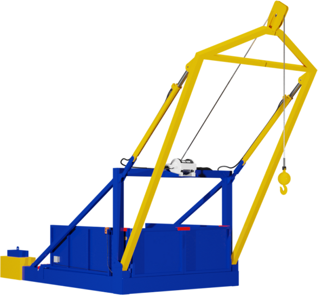 Material hoist on a construction site