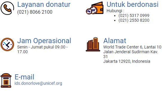 cara berhenti donasi unicef