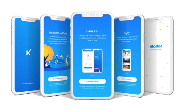 Kinit application users can set up the Kin wallet in quick simple steps while engaging in intuitive steps to earn Kin tokens.