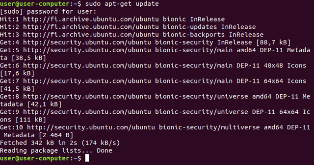 3. Updating the Ubuntu