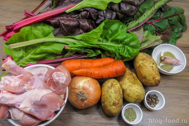 Soup of Swiss chard