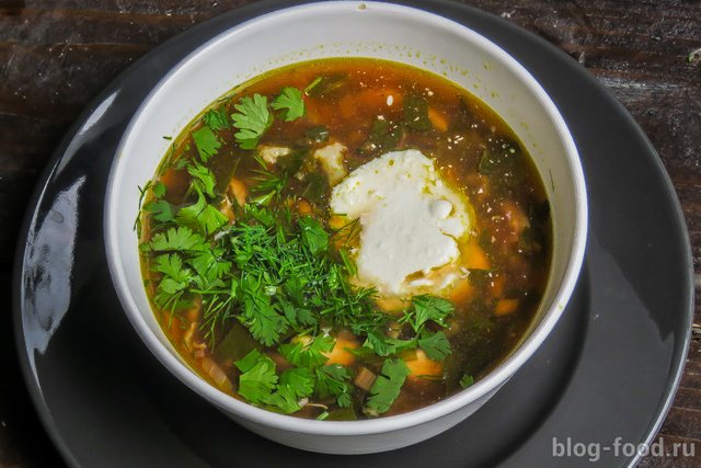 Soup of Swiss chard