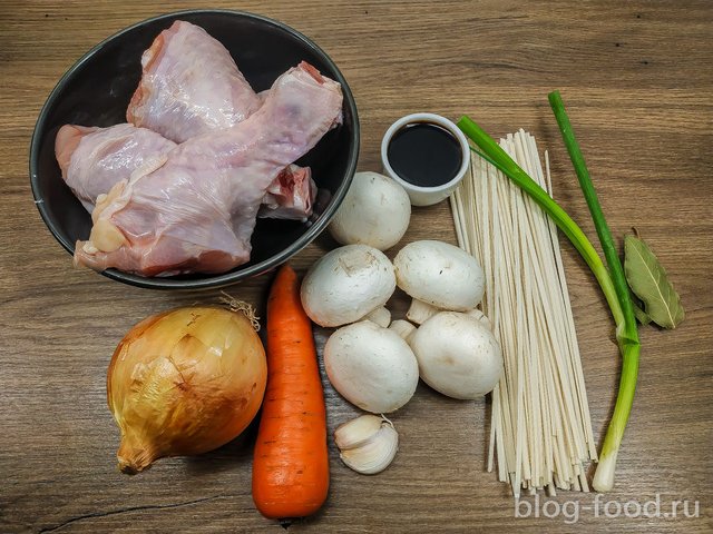 Asian-style chicken noodle soup