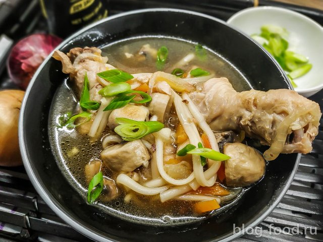 Asian-style chicken noodle soup