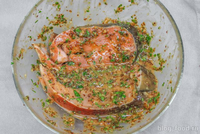 Fish in honey marinade