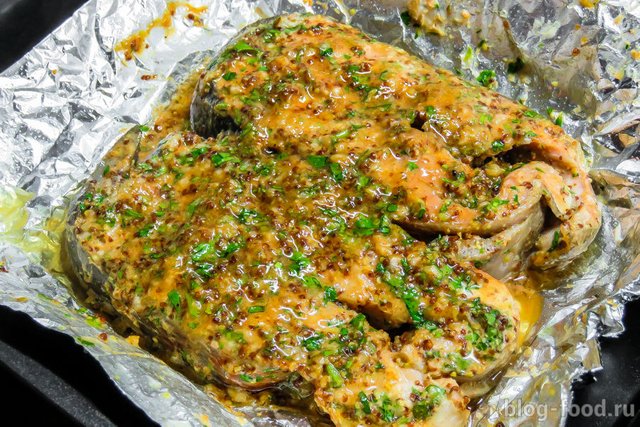 Fish in honey marinade