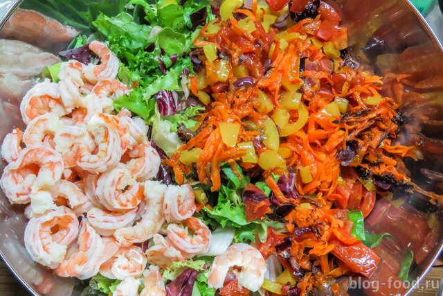 Shrimp salad with honey-lime dressing