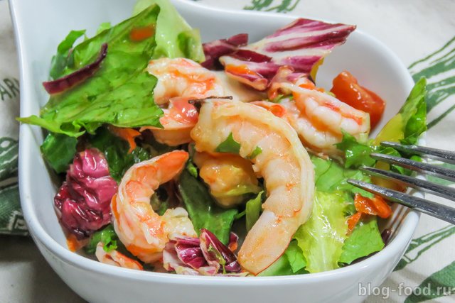 Shrimp salad with honey-lime dressing