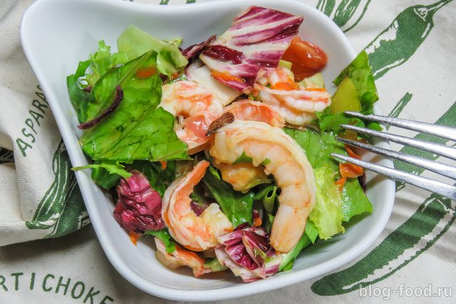 Shrimp salad with honey-lime dressing