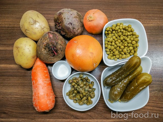 Vinaigrette with grapefruit jelly by Ilya Lazerson