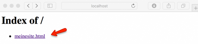 localhost mit meinesite.html