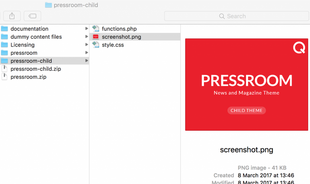 Pressroom Child Theme