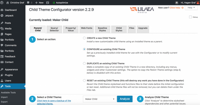 Child Theme Configurator