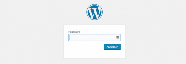 Passwort Protected - WordPress Site