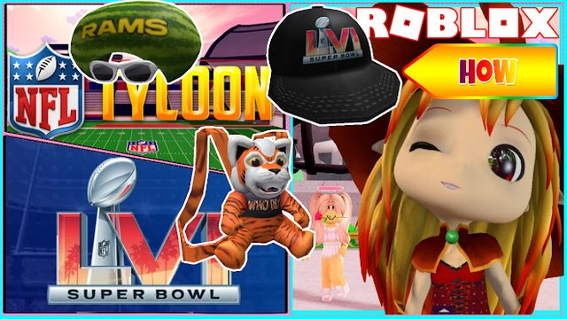 ROBLOX NFL TYCOON! HOW TO GET SUPER BOWL CAP, RAMS MELON HEAD, BENGALS BACKPACK