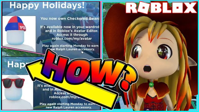 ROBLOX THE WINTER ESCAPE! HOW TO GET CHECKERED BEANIE AND RED SUNGLASSES FREE ROBLOX ITEMS