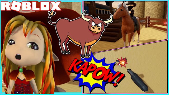 ROBLOX ESCAPE WILD WEST OBBY! GETTING BULLIED BY A BULL