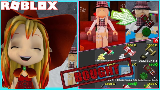 ROBLOX FLEE THE FACILITY! BUYING THE NEW SANTA CHIMNEY BUNDLE