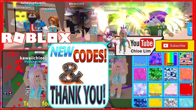 Roblox Gameplay Mining Simulator Mythicals New Codes And Cringy Thank You For 2000 Subscribers Steemit - codes for roblox mining simulator 2018 july