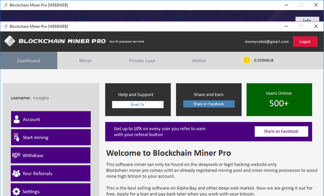 How To Easily Earn !   0 5 Bitcoin In 2 Hours Using Blockchain Miner Pro - 